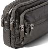 imageBaggallini Triple Zip Small Crossbody Bag for Women  8x6 Lightweight Convertible Fanny Pack Belt BagGunmetal Puff