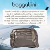 imageBaggallini Triple Zip Small Crossbody Bag for Women  8x6 Lightweight Convertible Fanny Pack Belt BagGunmetal Puff