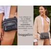 imageBaggallini Triple Zip Small Crossbody Bag for Women  8x6 Lightweight Convertible Fanny Pack Belt BagMidnight Blossom Print