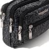 imageBaggallini Triple Zip Small Crossbody Bag for Women  8x6 Lightweight Convertible Fanny Pack Belt BagMidnight Blossom Print