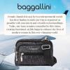 imageBaggallini Triple Zip Small Crossbody Bag for Women  8x6 Lightweight Convertible Fanny Pack Belt BagMidnight Blossom Print
