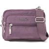 imageBaggallini Triple Zip Small Crossbody Bag for Women  8x6 Lightweight Convertible Fanny Pack Belt BagMisty Purple