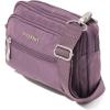 imageBaggallini Triple Zip Small Crossbody Bag for Women  8x6 Lightweight Convertible Fanny Pack Belt BagMisty Purple
