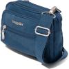 imageBaggallini Triple Zip Small Crossbody Bag for Women  8x6 Lightweight Convertible Fanny Pack Belt BagPacific