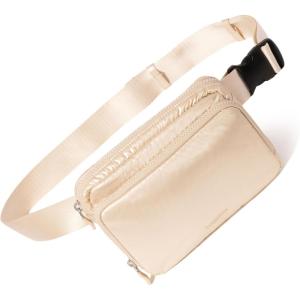 imageBaggallini Modern Belt Bag 5x8 Travel Fanny Pack Sling Bag Waistpack wRFID Card Holder Waterresistant Crossbody BagChampagne Puff