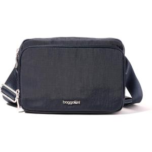 imageBaggallini Modern Belt Bag 5x8 Travel Fanny Pack Sling Bag Waistpack wRFID Card Holder Waterresistant Crossbody BagFrench Navy Print