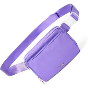 imageBaggallini Modern Belt Bag 5x8 Travel Fanny Pack Sling Bag Waistpack wRFID Card Holder Waterresistant Crossbody BagLavender Surf