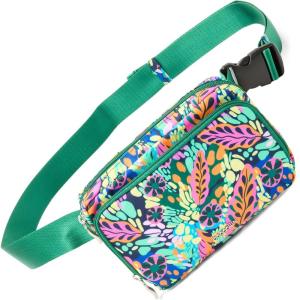imageBaggallini Modern Belt Bag 5x8 Travel Fanny Pack Sling Bag Waistpack wRFID Card Holder Waterresistant Crossbody BagParadise Print