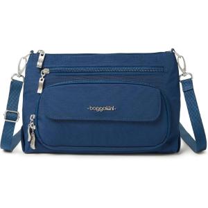 imageBaggallini Original Everyday 11x 75 Crossbody Bags for Women RFID Protected Lightweight Nylon Zippered Travel PursePacific