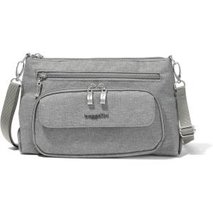 imageBaggallini Original Everyday 11x 75 Crossbody Bags for Women RFID Protected Lightweight Nylon Zippered Travel PurseStone Heritage