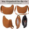 imageBaggallini Swift Crescent Crossbody Bag for Women  Lightweight 12quotx8quot Travel Purse HandbagBlite Caramel