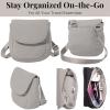 imageBaggallini Swift Flap Mini 63quotx7quot Lightweight Small Travel Purse with Crossbody Strap and RFIDBlite Silver Sand