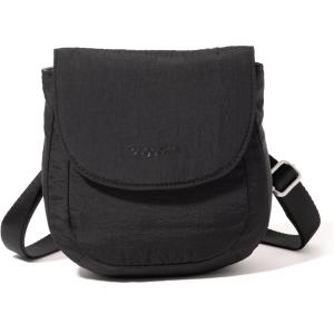 imageBaggallini Swift Flap Mini 63quotx7quot Lightweight Small Travel Purse with Crossbody Strap and RFIDBlite Black