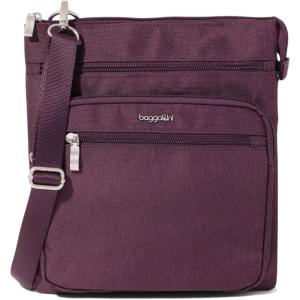 imageBaggallini Crossbody Bag for Women 10quot X 107quot Lightweight Handbags with RFID Card Slots Interior DividerPlum Heritage