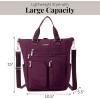 imageBaggallini All Set 3 in 1 Tote Backpack  15quotx105quot Lightweight Travel Bag wRFID Phone WristletMulberry