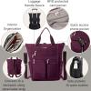 imageBaggallini All Set 3 in 1 Tote Backpack  15quotx105quot Lightweight Travel Bag wRFID Phone WristletMulberry