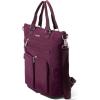 imageBaggallini All Set 3 in 1 Tote Backpack  15quotx105quot Lightweight Travel Bag wRFID Phone WristletMulberry