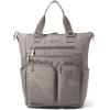 imageBaggallini All Set 3 in 1 Tote Backpack  15quotx105quot Lightweight Travel Bag wRFID Phone WristletSterling Shimmer
