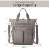 imageBaggallini All Set 3 in 1 Tote Backpack  15quotx105quot Lightweight Travel Bag wRFID Phone WristletSterling Shimmer