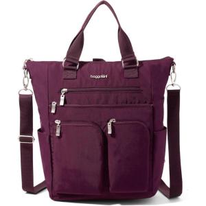 imageBaggallini All Set 3 in 1 Tote Backpack  15quotx105quot Lightweight Travel Bag wRFID Phone WristletMulberry