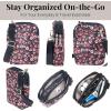 imageBaggallini Modern Take Two RFID 5quotx7quot Lightweight Small Phone Wallet Crossbody BagNylon Travel PurseAutumn Peony