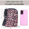imageBaggallini Modern Take Two RFID 5quotx7quot Lightweight Small Phone Wallet Crossbody BagNylon Travel PurseAutumn Peony