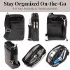 imageBaggallini Modern Take Two RFID 5quotx7quot Lightweight Small Phone Wallet Crossbody BagNylon Travel PurseBlack Gloss Ripstop