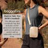 imageBaggallini Modern Take Two RFID 5quotx7quot Lightweight Small Phone Wallet Crossbody BagNylon Travel PurseBlack Gloss Ripstop