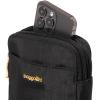 imageBaggallini Modern Take Two RFID 5quotx7quot Lightweight Small Phone Wallet Crossbody BagNylon Travel PurseBlack W Gold Hardware