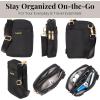 imageBaggallini Modern Take Two RFID 5quotx7quot Lightweight Small Phone Wallet Crossbody BagNylon Travel PurseBlack W Gold Hardware