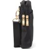 imageBaggallini Modern Take Two RFID 5quotx7quot Lightweight Small Phone Wallet Crossbody BagNylon Travel PurseBlack W Gold Hardware