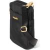 imageBaggallini Modern Take Two RFID 5quotx7quot Lightweight Small Phone Wallet Crossbody BagNylon Travel PurseBlack W Gold Hardware
