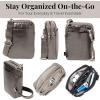 imageBaggallini Modern Take Two RFID 5quotx7quot Lightweight Small Phone Wallet Crossbody BagNylon Travel PurseGunmetal Puff