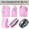 imageBaggallini Modern Take Two RFID 5quotx7quot Lightweight Small Phone Wallet Crossbody BagNylon Travel PurseHibiscus Pink