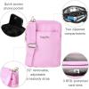 imageBaggallini Modern Take Two RFID 5quotx7quot Lightweight Small Phone Wallet Crossbody BagNylon Travel PurseHibiscus Pink