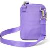 imageBaggallini Modern Take Two RFID 5quotx7quot Lightweight Small Phone Wallet Crossbody BagNylon Travel PurseLavender Surf