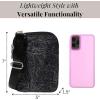 imageBaggallini Modern Take Two RFID 5quotx7quot Lightweight Small Phone Wallet Crossbody BagNylon Travel PurseMidnight Blossom Print
