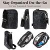 imageBaggallini Modern Take Two RFID 5quotx7quot Lightweight Small Phone Wallet Crossbody BagNylon Travel PurseMidnight Blossom Print