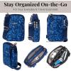 imageBaggallini Modern Take Two RFID 5quotx7quot Lightweight Small Phone Wallet Crossbody BagNylon Travel PurseNavy Petal