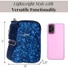 imageBaggallini Modern Take Two RFID 5quotx7quot Lightweight Small Phone Wallet Crossbody BagNylon Travel PurseNavy Petal