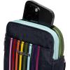 imageBaggallini Modern Take Two RFID 5quotx7quot Lightweight Small Phone Wallet Crossbody BagNylon Travel PurseNavy Rainbow