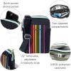 imageBaggallini Modern Take Two RFID 5quotx7quot Lightweight Small Phone Wallet Crossbody BagNylon Travel PurseNavy Rainbow