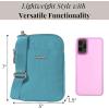 imageBaggallini Modern Take Two RFID 5quotx7quot Lightweight Small Phone Wallet Crossbody BagNylon Travel PurseSeaside Blue