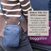 imageBaggallini Modern Take Two RFID 5quotx7quot Lightweight Small Phone Wallet Crossbody BagNylon Travel PurseSterling Shimmer