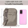 imageBaggallini Modern Take Two RFID 5quotx7quot Lightweight Small Phone Wallet Crossbody BagNylon Travel PurseSterling Shimmer