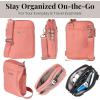 imageBaggallini Modern Take Two RFID 5quotx7quot Lightweight Small Phone Wallet Crossbody BagNylon Travel PurseTerracotta