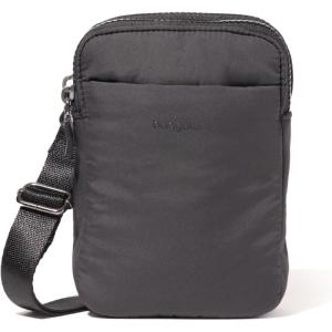 imageBaggallini Modern Take Two RFID 5quotx7quot Lightweight Small Phone Wallet Crossbody BagNylon Travel PurseBlack Puff