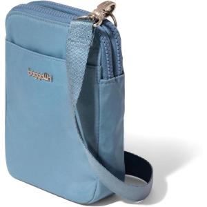 imageBaggallini Modern Take Two RFID 5quotx7quot Lightweight Small Phone Wallet Crossbody BagNylon Travel PurseCornflower Twill