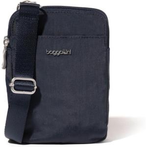 imageBaggallini Modern Take Two RFID 5quotx7quot Lightweight Small Phone Wallet Crossbody BagNylon Travel PurseFrench Navy