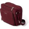 imageBaggallini Modern Camera 7quotx9quot Crossbody Bag WBuiltin Wallet Compartments ampamp RFID SlotsDark Cherry